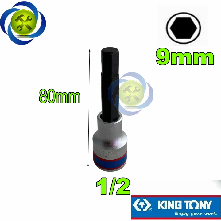 (ĐỦ SIZE)Tuýp lục giác KINGTONY loại 1/2 dài 80mm- 4035