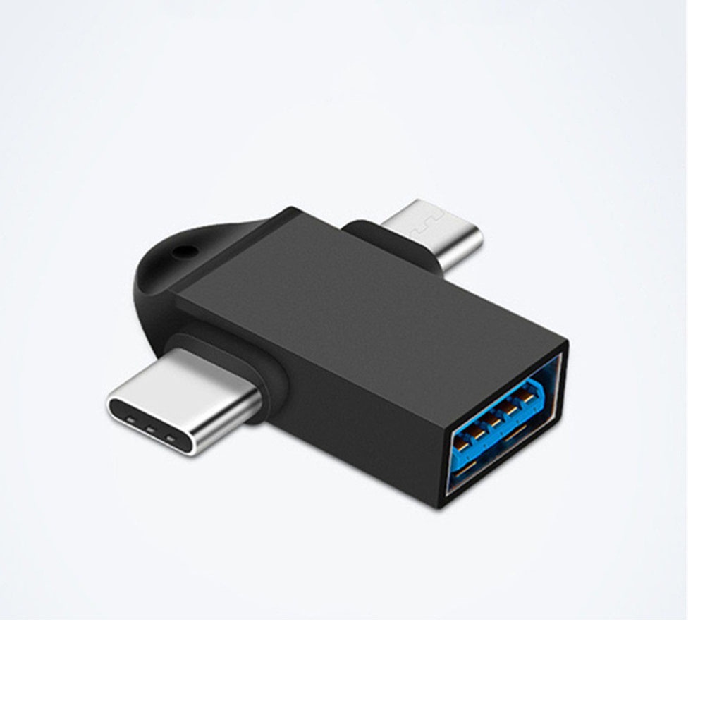 1 Đầu Nối Micro USB Sang Type-c 3 Trong 1 Bằng Hợp Kim Nhôm Cho Điện Thoại/Máy Tính