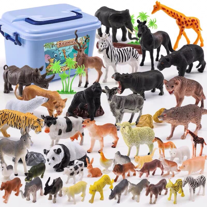 Bộ đồ chơi Mô Hình Động Vật 58 Chi Tiết Công Viên Hoang Dã Công viên Khủng long 52 Chi Tiết con vật bằng nhựa cho bé học