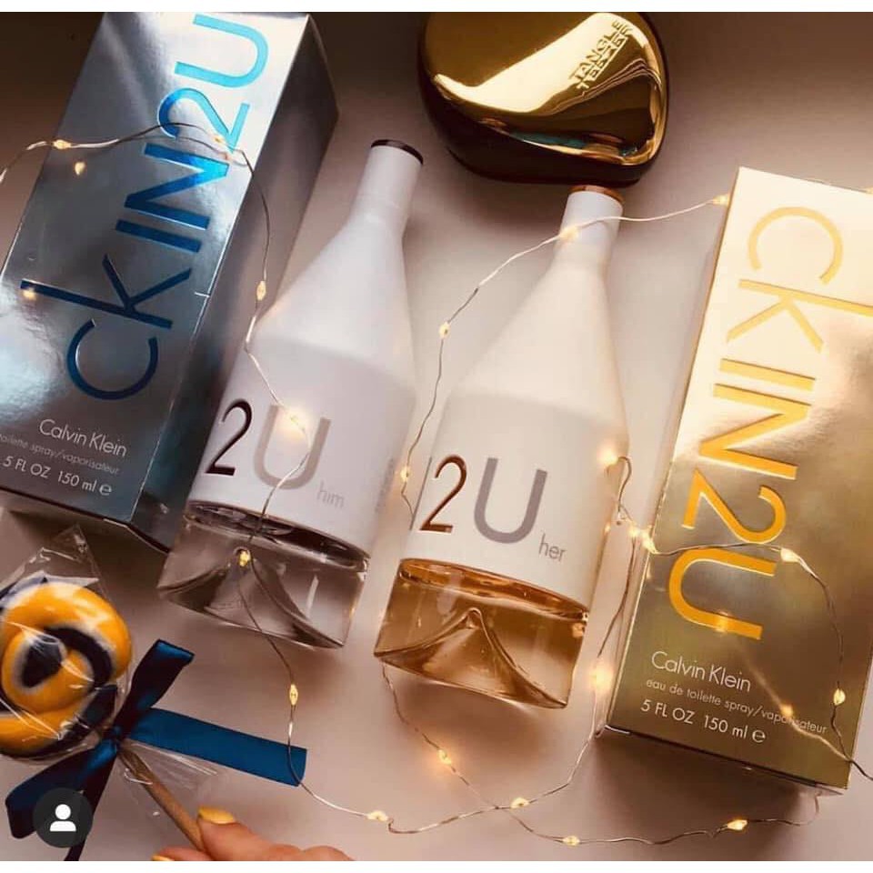 Combo Chính Hãng》Nước Hoa Calvin Klein CK IN2U FOR HIM / FOR HER  50-100-150ML | Shopee Việt Nam