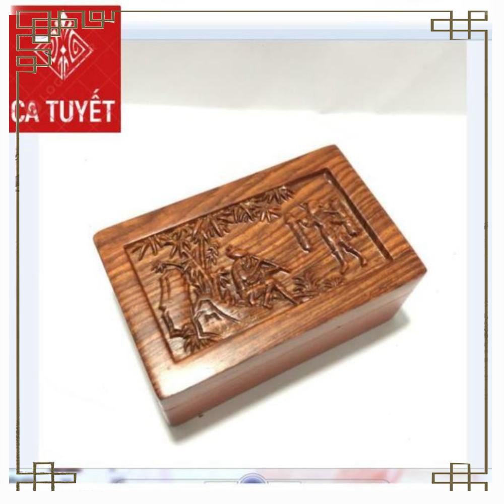 HỘP ĐỰNG THUỐC LÀO BẰNG GỖ HƯƠNG ĐỂ BÀN SIÊU ĐẸP GIÁ RẺ