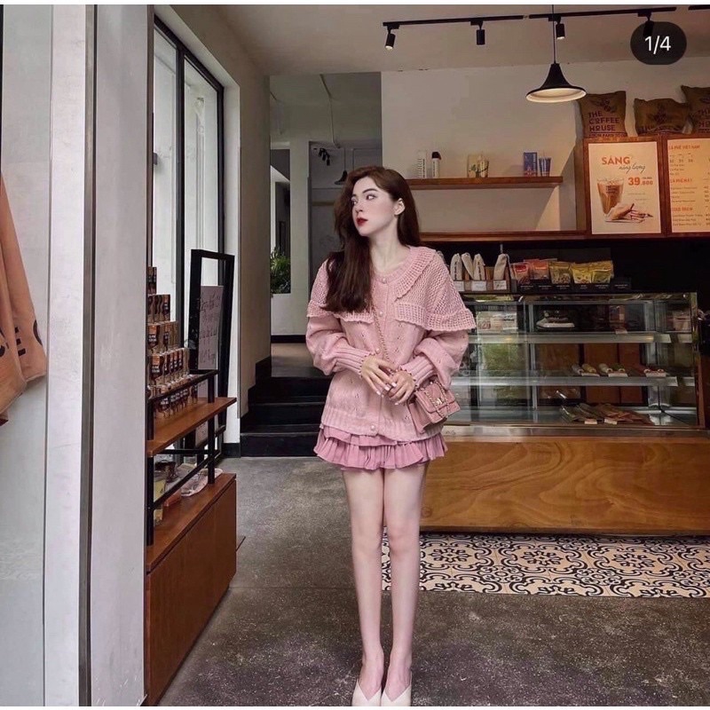 Bán Sỉ Áo Len Bèo Vai 4 màu🎀Freeship🎀ảnh thật Shop chụp