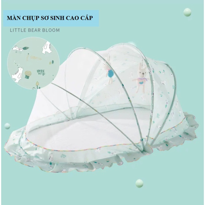 Mùng Chụp Gấp Gọn, Màn Gấp Gọn Hình Gấu Cao Cấp Chống Muỗi, Chống Côn Trùng, Bảo Vệ Giấc Ngủ Của Bé