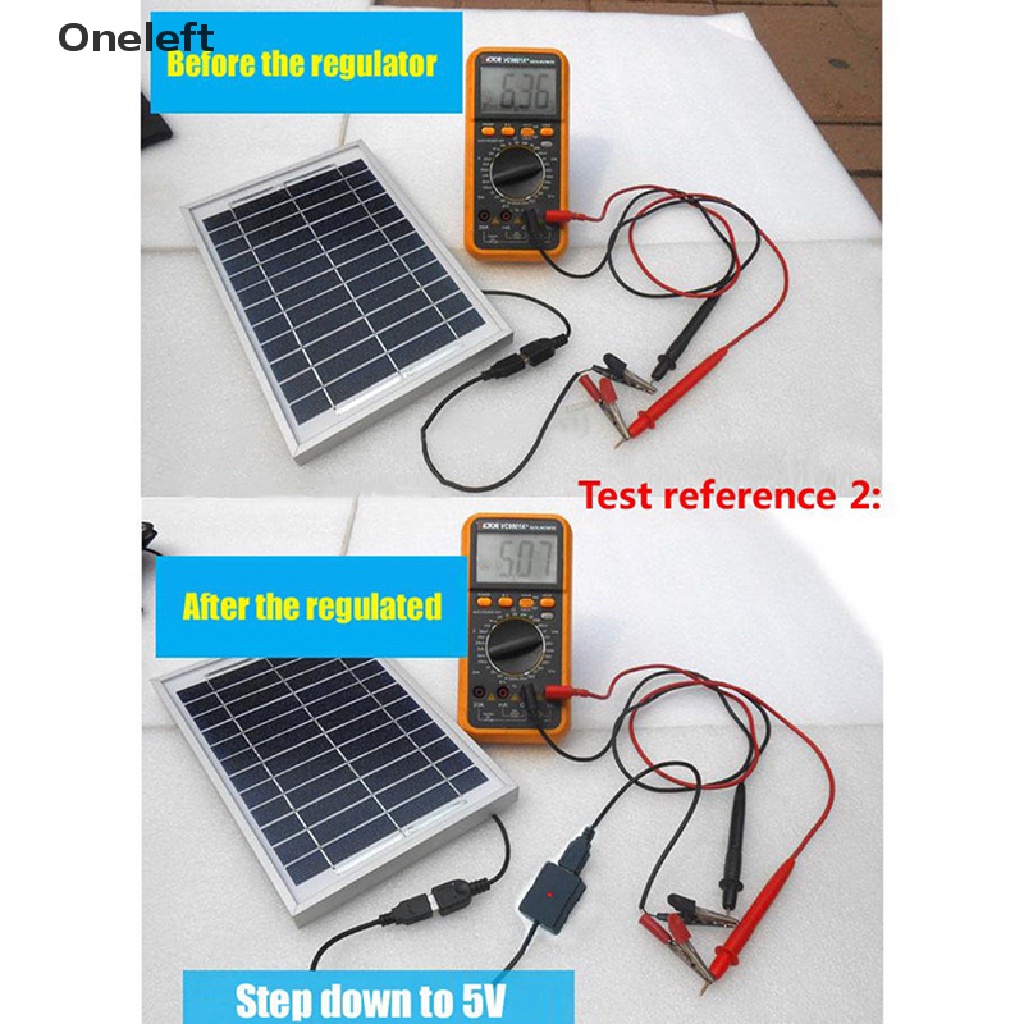 Oneleft DC 6V-20V 18V to 5V 2A USB Solar Panel Power Charger Regulator Folding bag/ Cell VN