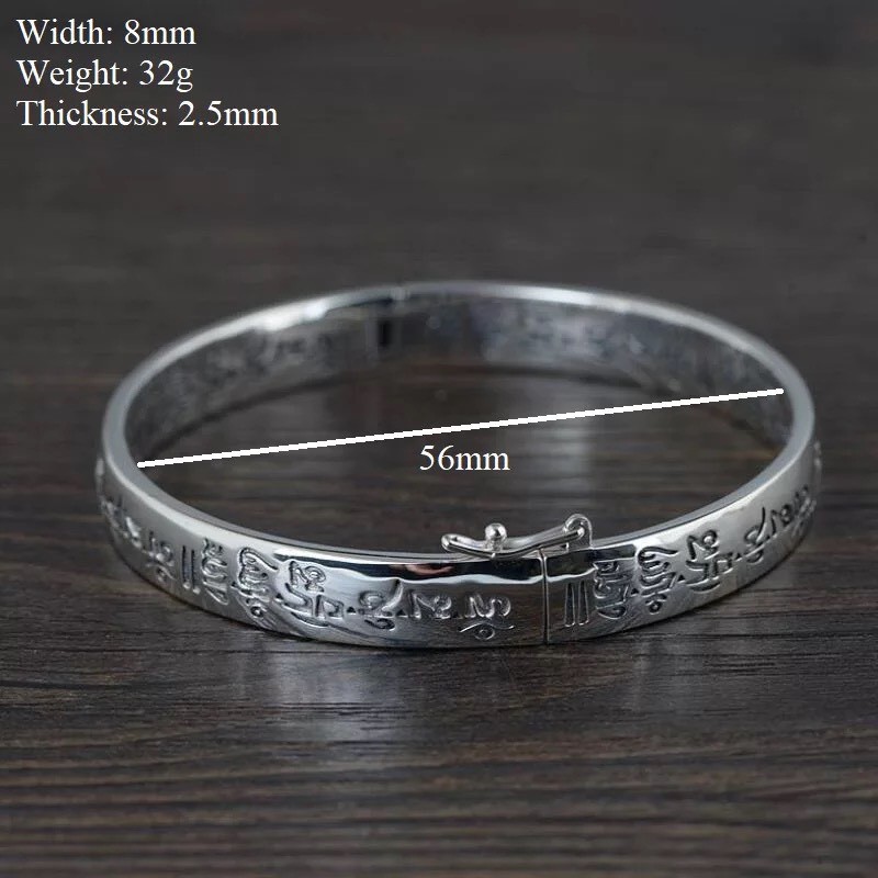 Vòng Tay Khắc Om Mani Padme Hum Tiếng Phạn VT370