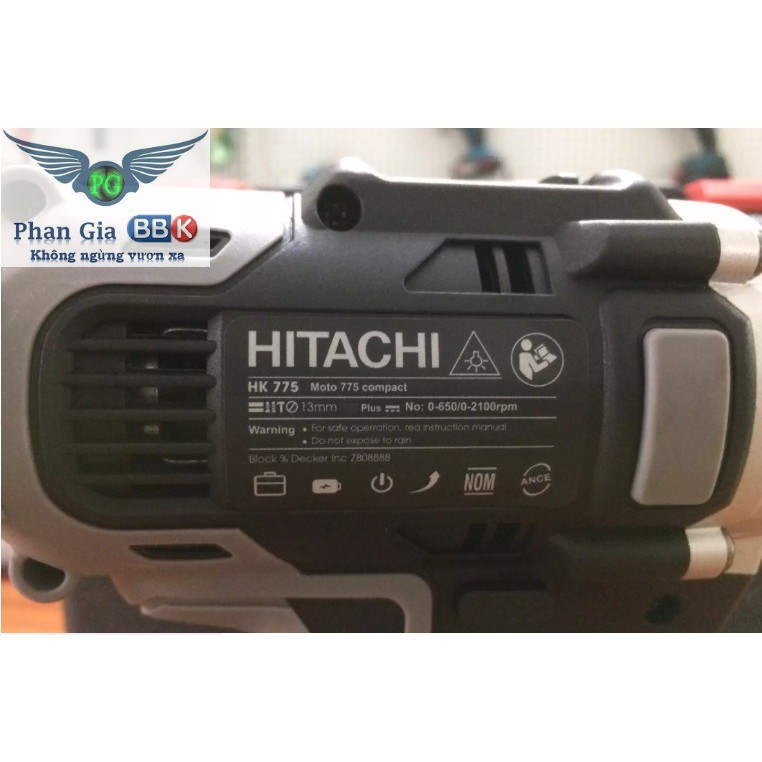 THÂN MÁY KHOAN PIN HITACHI 188V TẶNG KÈM 1 PIN, SẠC