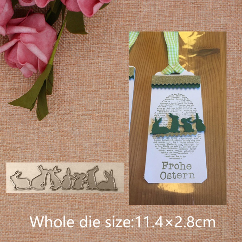 Khuôn Cắt Giấy Kim Loại Hình Thỏ Phục Sinh Xinh Xắn