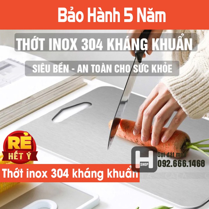 [Bảo Hành 5 năm]Thớt Inox SUS304 Không Han Gỉ Cao Cấp - Chống Nấm Mốc - Chống Mài Mòn Dao - Dễ Dàng Vệ Sinh