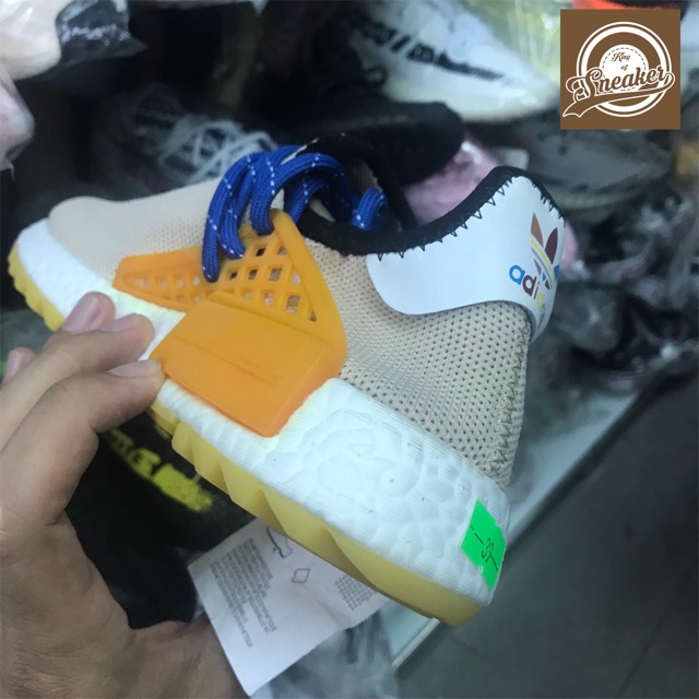 Giày - Giầy thể thao sneaker NMD HUMAN RACE vàng đế trắng thời trang dạo phố Còn Hàng ! ! ! ? ! ! 2020 new