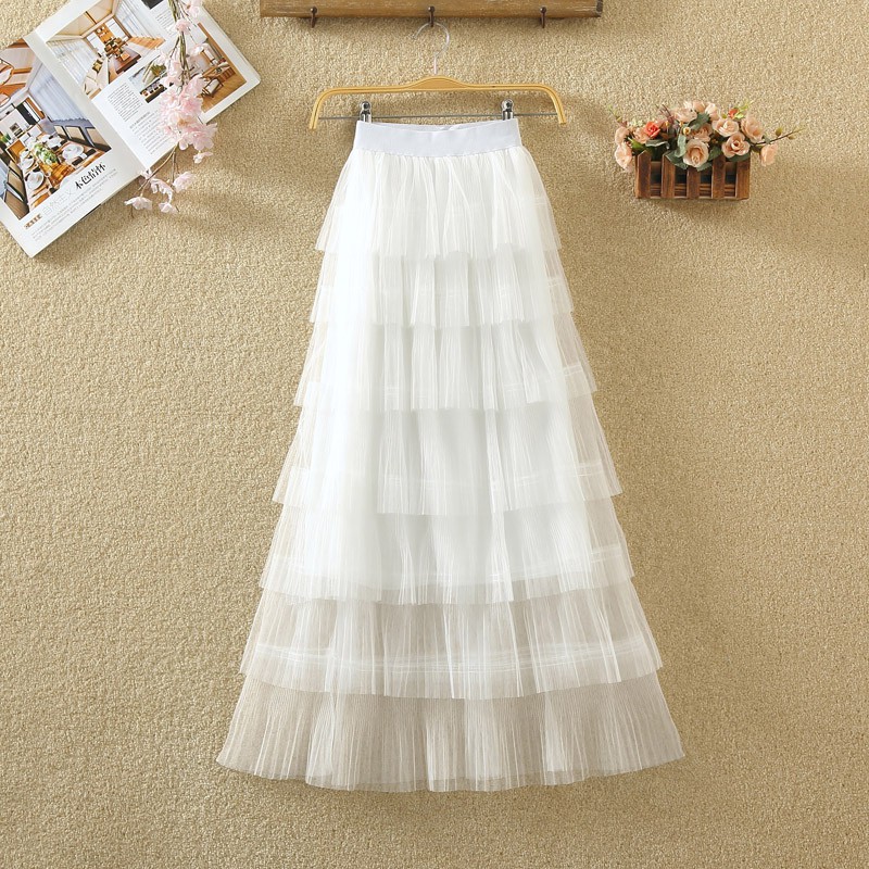 Chân váy ren tầng dài, chân váy công chúa (7 tầng) 151119 (Ảnh chụp thật) (Hàng oder chuẩn hình 100%) | BigBuy360 - bigbuy360.vn