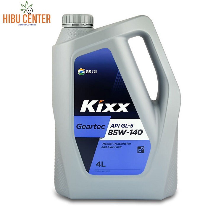 Nhớt Hộp Số KIXX Geartec API GL-5 85W140 4 Lít | Hibucenter