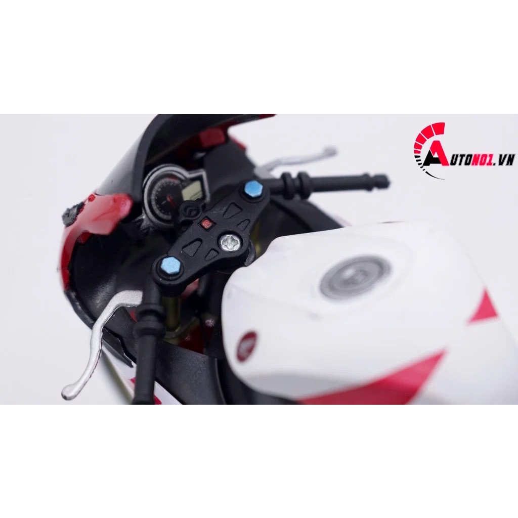 MÔ HÌNH XE HONDA CBR 1000RR WHITE RED ĐỘ PÔ - ĐỘ MÂM 1:12 AUTONO1 D172