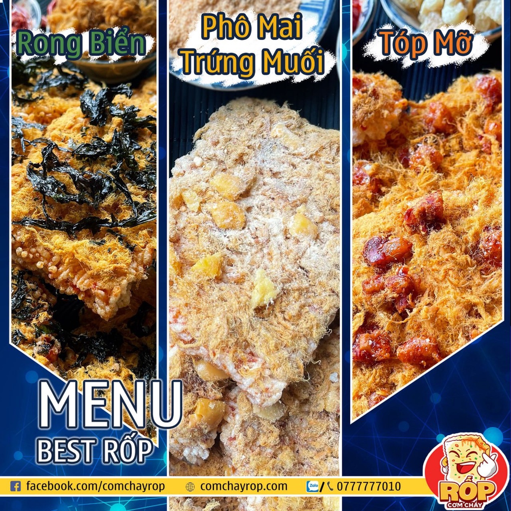 Cơm Cháy Rốp gạo lứt phô mai trứng muối loại 250 gram