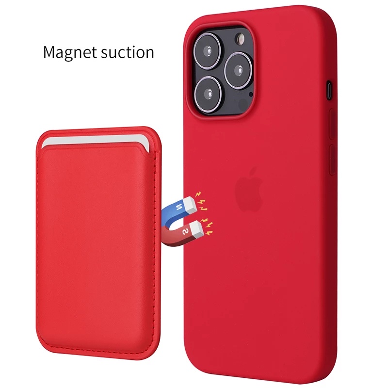 Bao Da Điện Thoại Dạng Ví Có LOGO Cho iPhone 12 13 Pro Max Macsafe