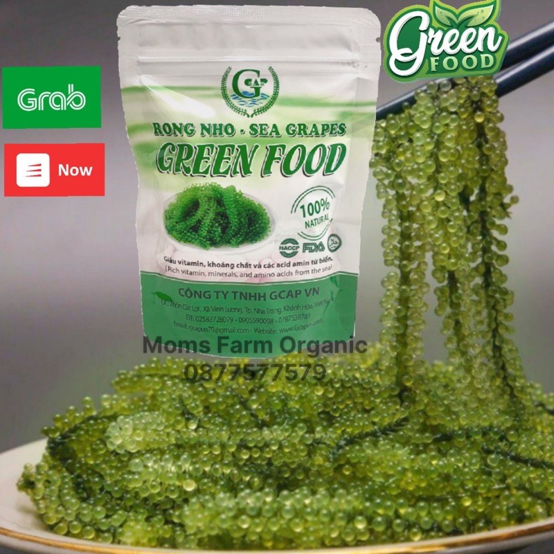 Rong nho tách nước Cao Cấp Green Food Organic Gói 20gr - Bao ngon , không tanh -không nhớt