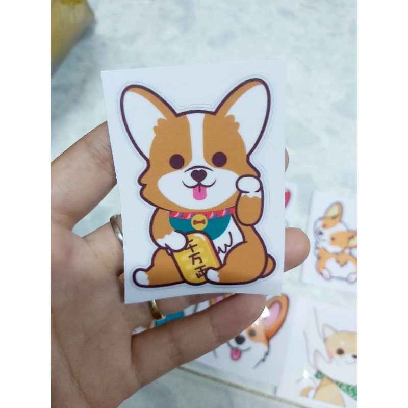 BST Tem Decal Sticker Chú Chó Cute Dán Điện Thoại, Nón, Xe Giá Rẻ