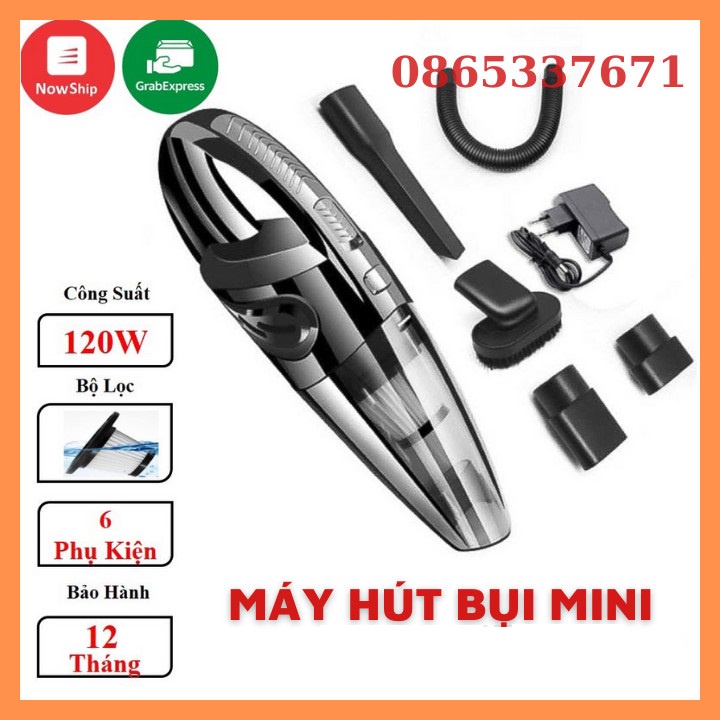 Máy hút bụi mini ⚡️ 𝐅𝐑𝐄𝐄 𝐒𝐇𝐈𝐏 ⚡️dùng gia đình và ô tô có dây tẩu nguồn 12v và không dây - BH 12 tháng