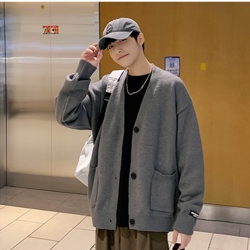 Áo cardigan nam màu trơn kiểu dáng Hàn Quốc  Shop Haul - AC-B01