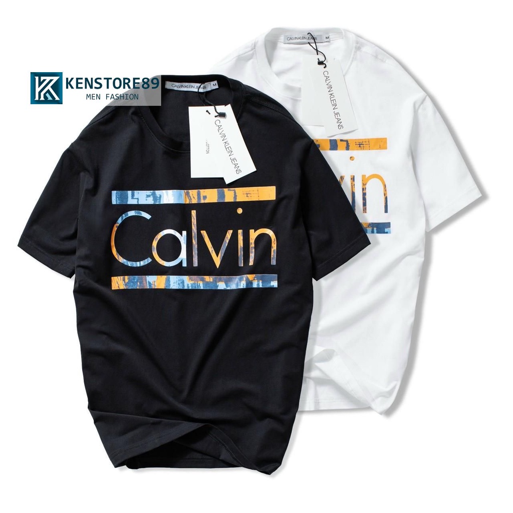Áo thun nam cổ tròn phong cách CAVIN COLORS vải cotton KENSTORE89 ATV220