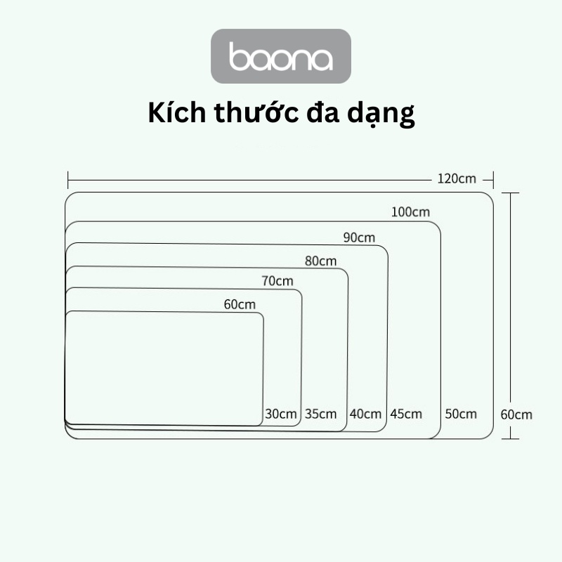Thảm da 2 mặt, trải bàn làm việc, phụ kiện laptop, Deskpad nhiều size - baona.vn
