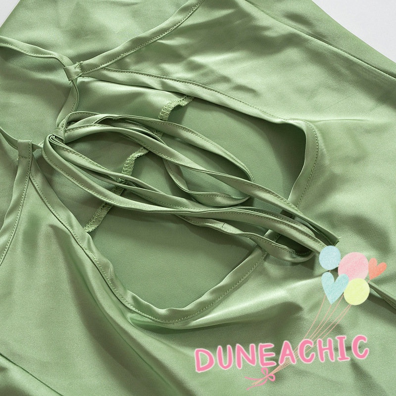 DUNEA Đầm Không Tay Hở Lưng Thiết Kế Độc Đáo Quyến Rũ Cho Nữ