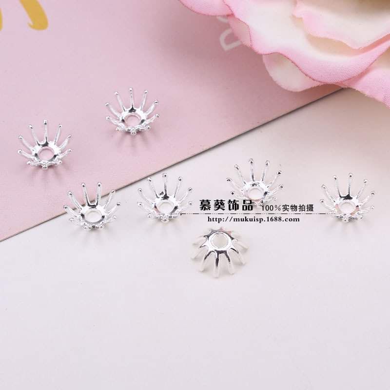 (5 cái) Phiến đúc nhụy hoa size 10mm, 11mm, 15mm, Nguyên liệu làm trang sức cổ trang, Nguyên liệu DIY