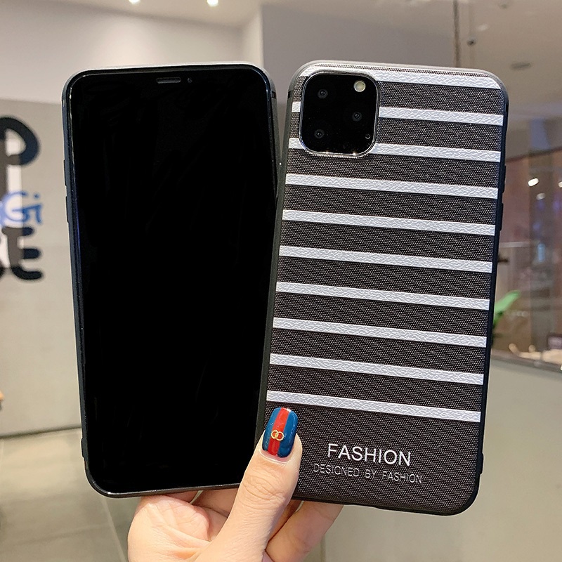 Case OPPO A74 5G A54 A94 A93 4G A15 A15S A53 A33 A52 A92 A31 A91 A5 A9 A7 A5S A12 A11K AX7 A1K A3S A12e F11 Pro F9 F1S F5 Youth A83 Reno 5F 4F 3 3D Relief Soft Matte TPU Case Motif Black White Stripe