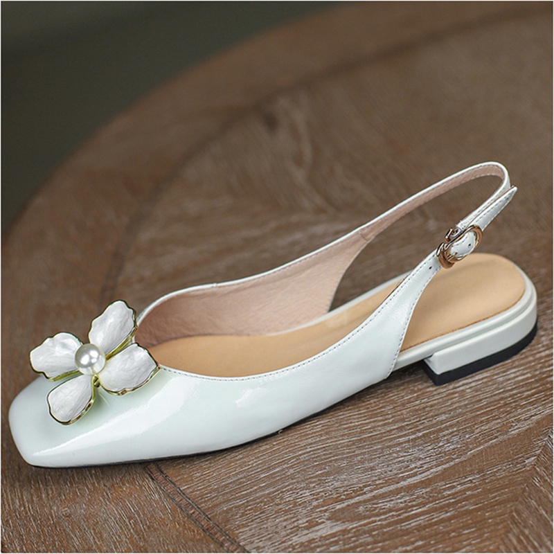 IELGY Xăng đan Đế Thấp Đính Đá Thời Trang Dành Cho Nữ