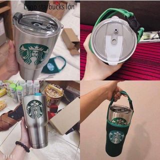 Cốc giữ nhiệt có ống hút và túi xách