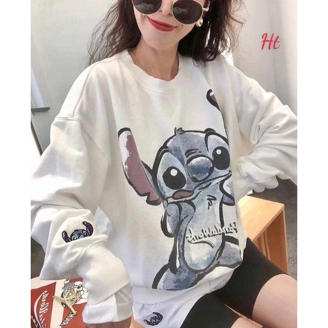 Áo nỉ cổ tròn Stit chống tay H26