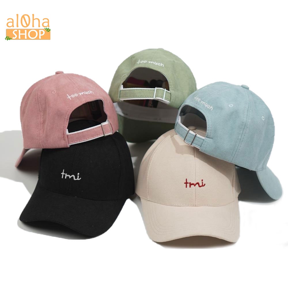 Mũ lưỡi trai - nón chống nắng thêu chữ Tmi unisex nam nữ - al0ha Shop