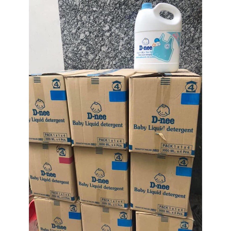 Nước giặt quần áo em bé Dnee 3000ml (Chính hãng D nee  có tem Đại Thịnh) cho trẻ em sơ sinh