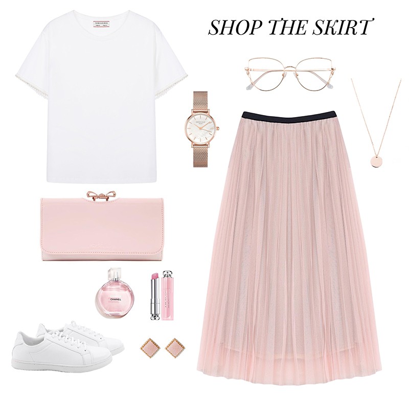 [Mã WABRHI5 giảm 15% đơn 599K] Chân váy dài kim tuyến hồng tingoan GLOWING SKIRT/PK | BigBuy360 - bigbuy360.vn