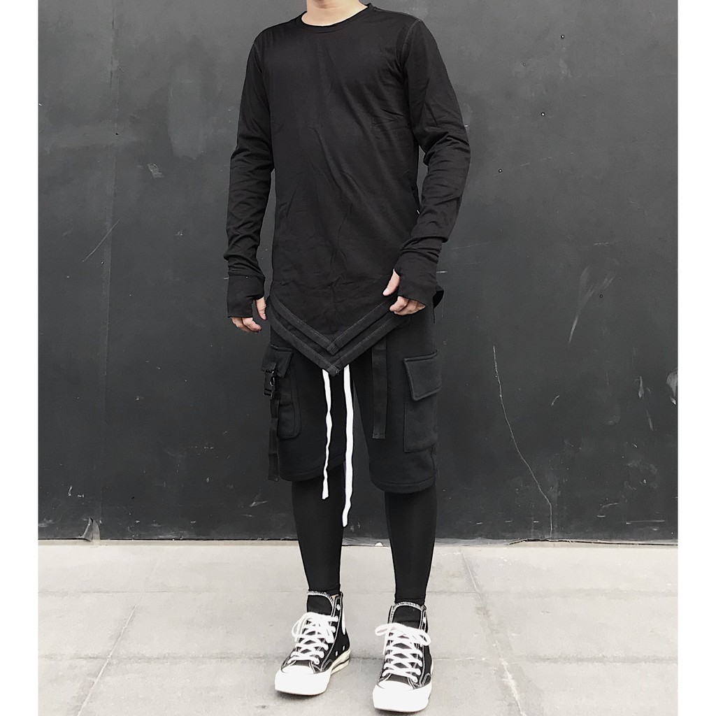 [Mã SKAMCLU7 giảm 10% Tối Đa 50K đơn 0Đ] Áo dài tay vạt nhọn layer Long sleeved tee 005 | BigBuy360 - bigbuy360.vn