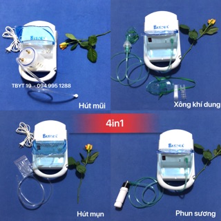 Máy đa năng 4in1 Bayoka : hút mũi, xông khí dung, hút mụn, phun sương