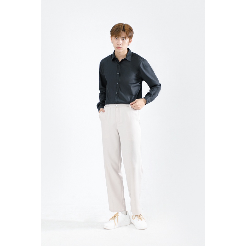 Áo Sơ Mi Dài Tay Nam MANDO Slim Fit Basic Thời Trang Công Sở Hàn Quốc Chất Cotton Cao Cấp 3 Màu Lộ Cúc Unisex SMD120