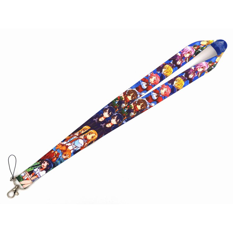 3 màu Sword Art Online Lanyard Dây buộc chống thất lạc Dây buộc thể thao chống rơi Dây buộc đeo cổ Dây buộc tai nghe Bluetooth Dây buộc