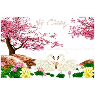 Tranh đính đá vợ chồng VS250 - tự đính