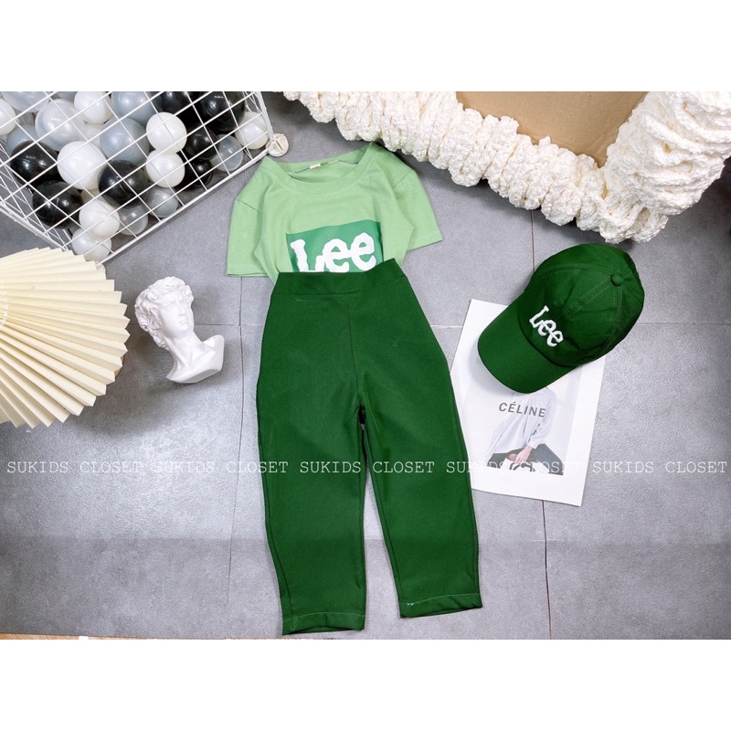 Set bộ Lee kèm mũ cho bé gái 15- 35kg