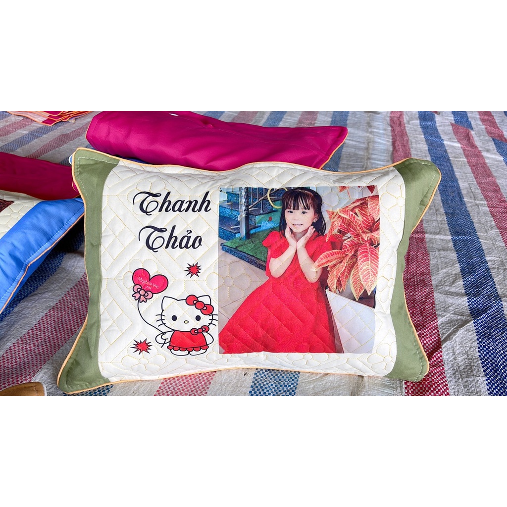 Vỏ gối in hình theo yêu cầu không ruột