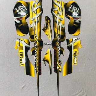 Nguyên bộ tem rời 3 lớp zin thái dán xe máy Yamaha Sirius 2011 màu vàng