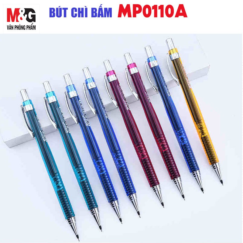 Bút chi chuốt, chì gõ, chì kim, chì khúc tổng hợp M&amp;G 2B, HB vẽ mỹ thuật, làm bài, nhiều màu, định vị, có tẩy