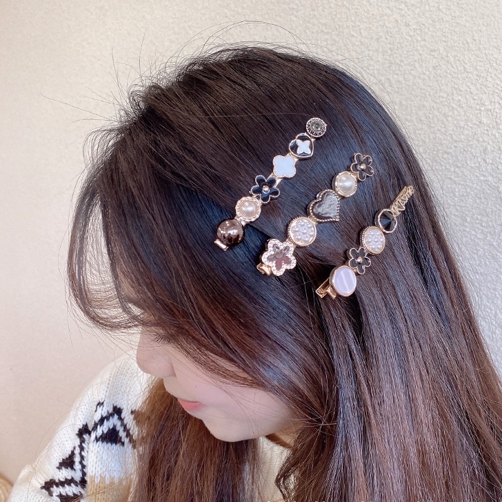 Kẹp Tóc Đính Đá Và Ngọc Trai nhân tạo K2 Phong Cách Hàn Quốc sang trọng, thanh lịch - Hàng cao cấp