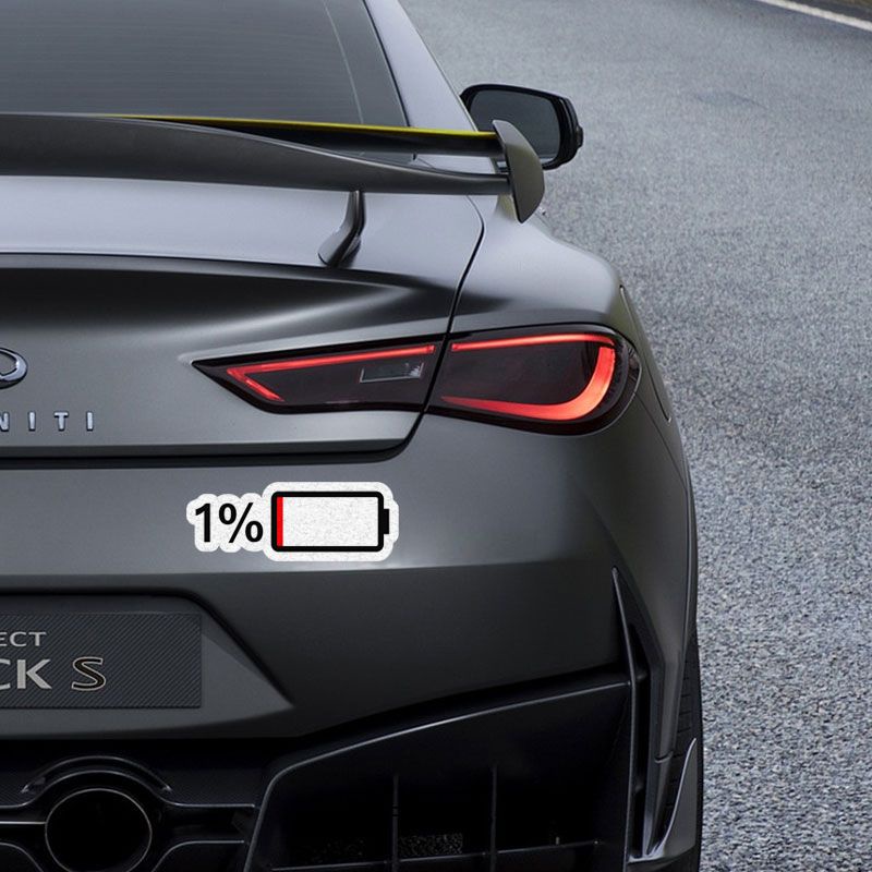 Ắc quy Nhãn dán điện 99% Điện 1% Điện Decal dán xe máy Đề can phản quang Xe ô tô Trầy xước Bìa dán cho Yamaha