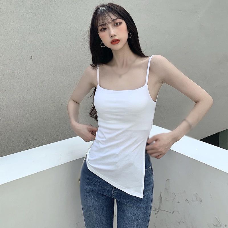 Áo Tank Top Màu Sắc Đơn Giản Thời Trang Mùa Hè Cho Nữ