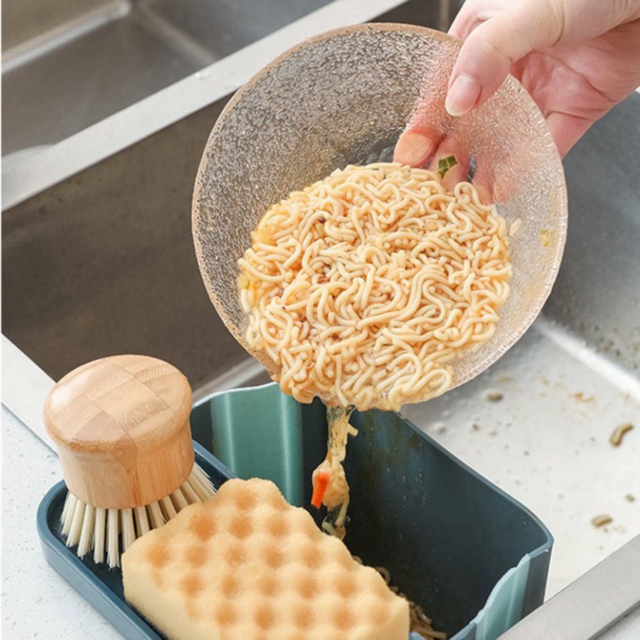 [Sản Phẩm Loại 1] Rổ khay giỏ lọc đựng rác đồ ăn thức ăn thừa treo bồn rửa bát rửa chén bằng nhựa gấp gọn thông minh