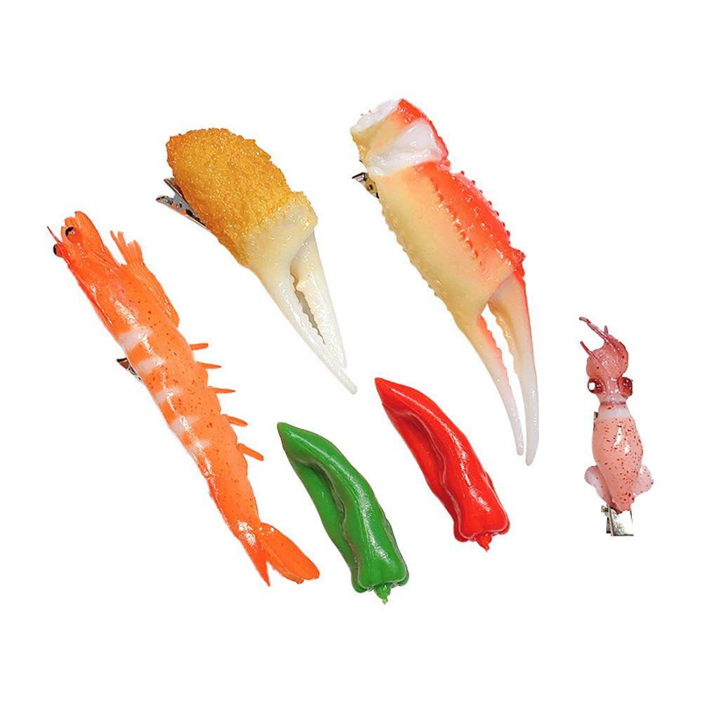 Kẹp Tóc Hình Thức Ăn Hoạt Hình Bằng PVC Cho Bé Gái