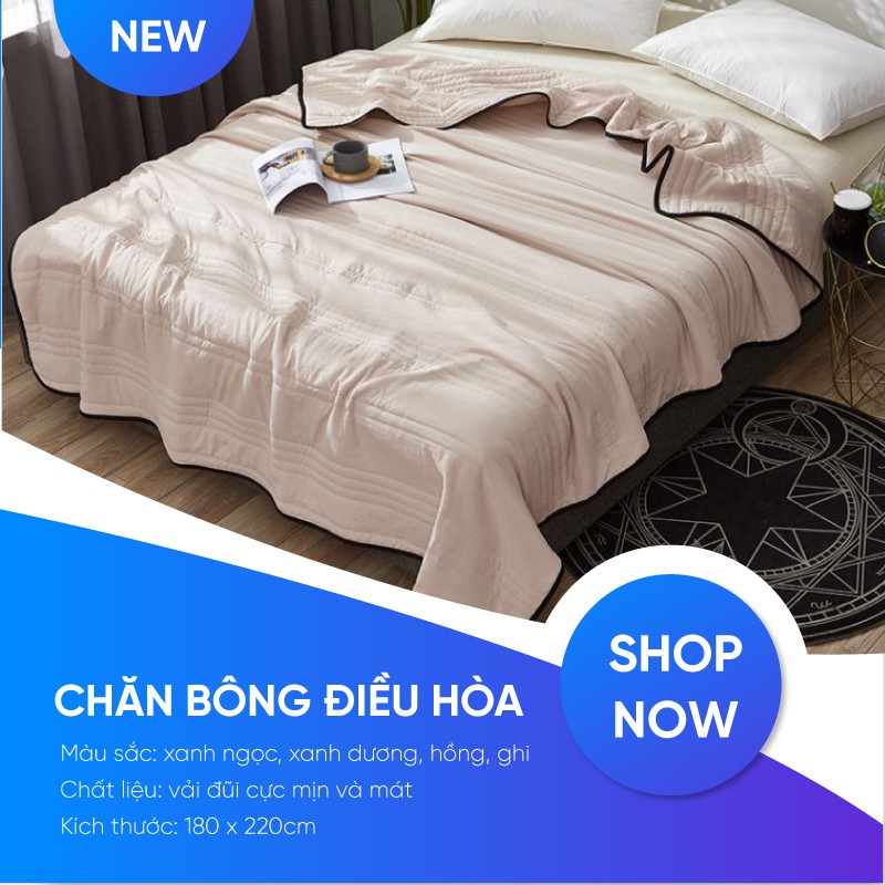 Chăn bông điều hòa 180x220 cm (giao màu ngẫu nhiên)