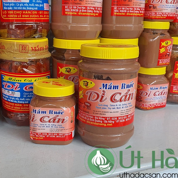 Mắm Ruốc Dì Cẩn Đặc Sản Nổi Tiếng Đà Nẵng Hủ 200gr Thơm Ngon Hảo Hạng - Út Hà Đặc Sản