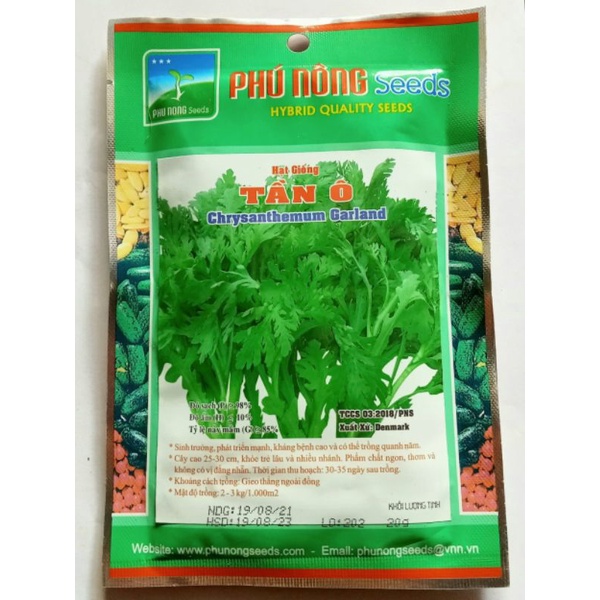 HẠT GIỐNG RAU CẢI CÚC (TẦN Ô) GÓI 20G
